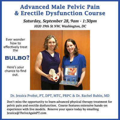 Excited to teach other physical therapists advanced male pelvic floor treatment!