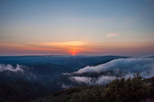 Sunset in the Santa Cruz Mountains