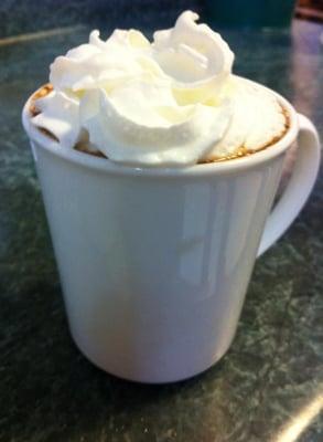 Hot chocolate or hot coffee on a cold day with delicious food?