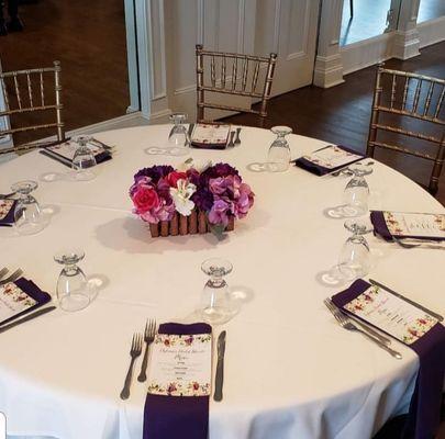 Bridal shower guest tables