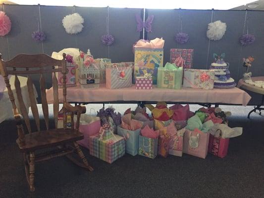 Baby shower we hosted for another church lady