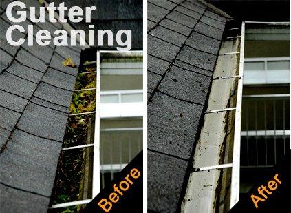 San Diego Rain Gutter Cleaners Before and After Photo