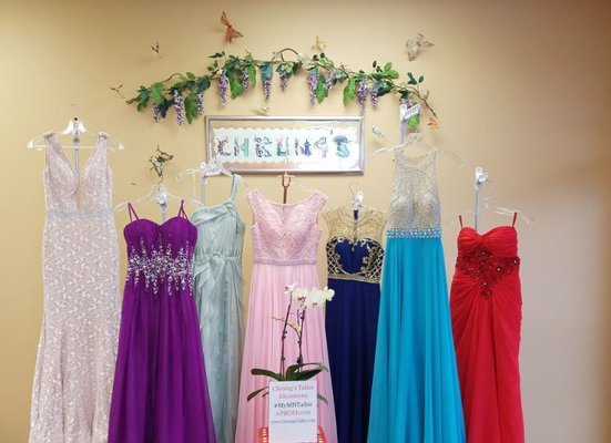 Bridesmaid dress alteration and custom fittings.