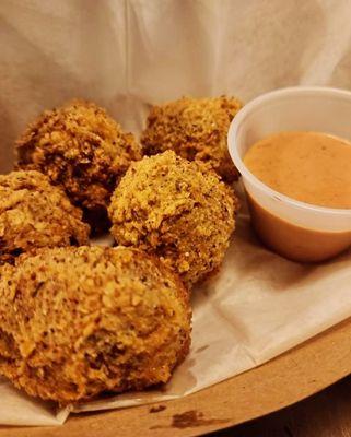 Homemade boudin balls