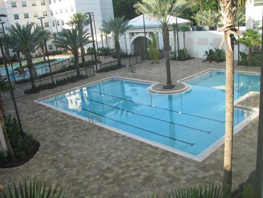 Commercial Pool Deck sealed with Matte Finish