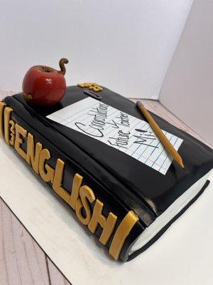 English Book Graduation Cake