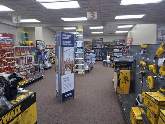 Builders FirstSource building materials showroom in Clinton Township, MI interior.