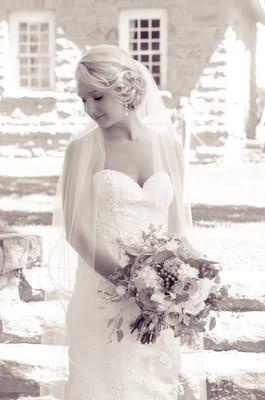 Bride at Bryn Du Mansion.