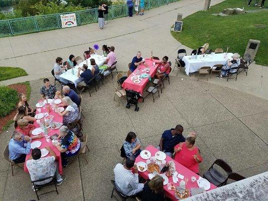 Our summer wedding reception at west end Elliot overlook