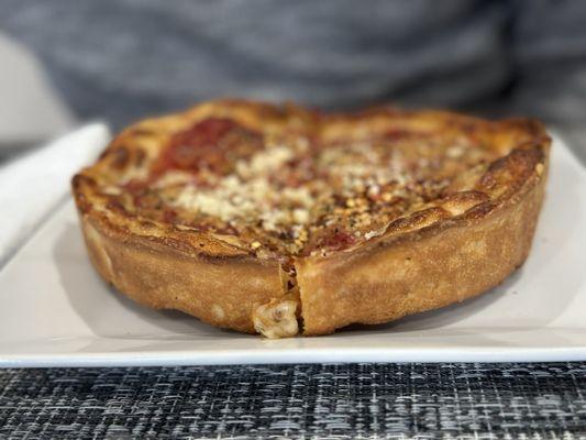 Individual Deep Dish Pepperoni Pizza