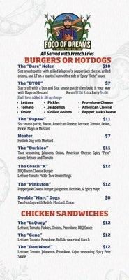 Menu Front