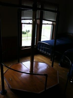 Pole in bunkhouse. Still used some!