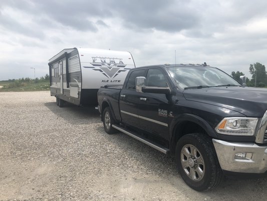 Tow new puma toy hauler from Indiana to Kansas