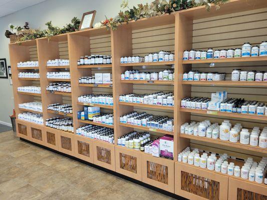 We carry pharmaceutical grade supplements for Pure Encapsulations, Ortho Molecular, Metagenics, Douglas labs, Thorne, Xymogen and more.