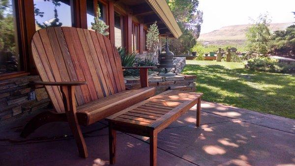 Adirondack Loveseat and Coffee Table