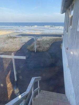 Walkway that was originally destroyed by January's storm