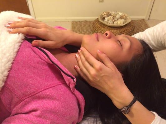 Craniosacral healing session