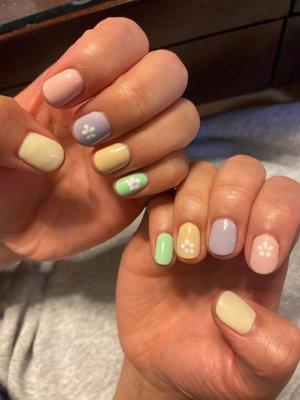 Pastel-Easter shellac nails!