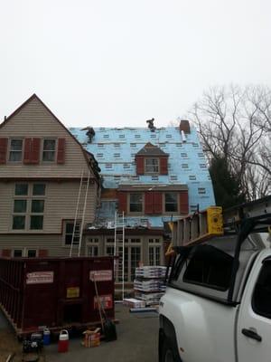 GAF  System  Plus  warranty  roof,  /  50  yr  warranty ,   In  progress