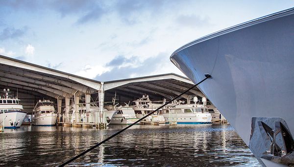 undercover dockage at Bradford Marine