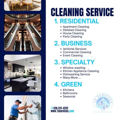 All our services! Call today to speak to a cleaning ambassador!