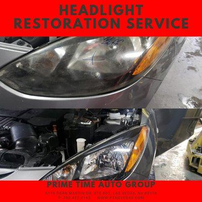 No one likes foggy headlights.  Stop by for a free headlight restoration quote!