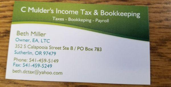 C Mulder's Income Tax & Bookkeeping