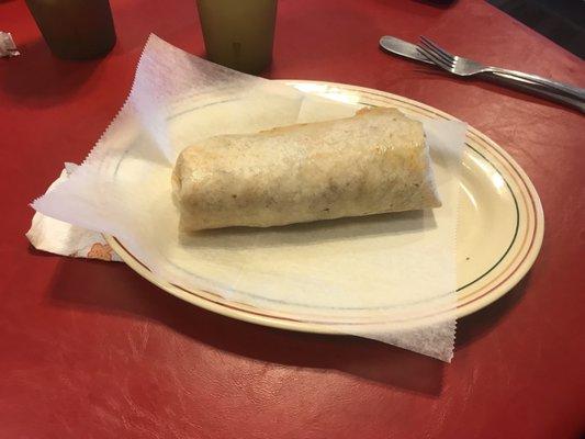 Junior beef burrito.