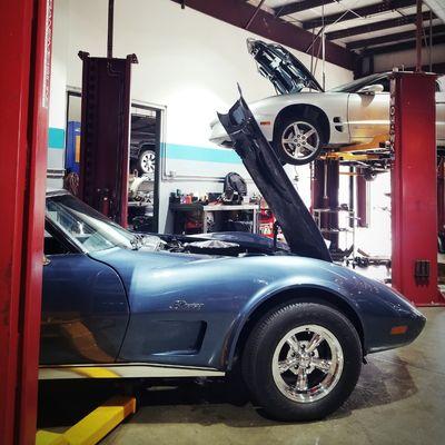 Corvette and Firebird Formula in for repairs