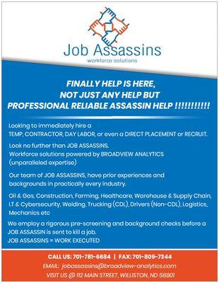 Hire from JOB ASSASSINS