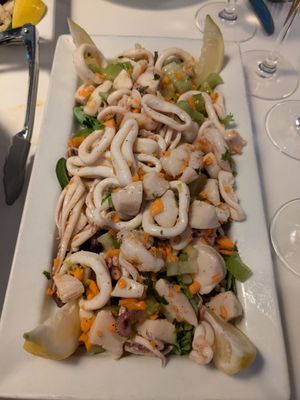 Italian seafood salad - barely any octopus