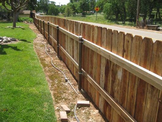 Wood Fence installed by Ranch Fence, Inc.