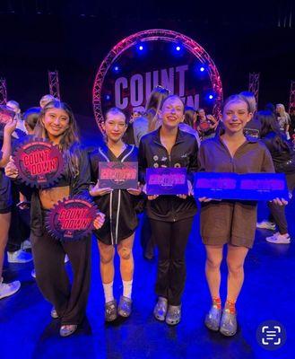 Dance Dimensions Company dancers receiving awards at Countdown Competition