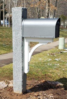 haddam granite mailbox post