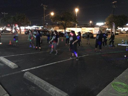 Zumba in the parking lot!!!