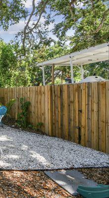 New fence installed to allow for boat parking in the alley