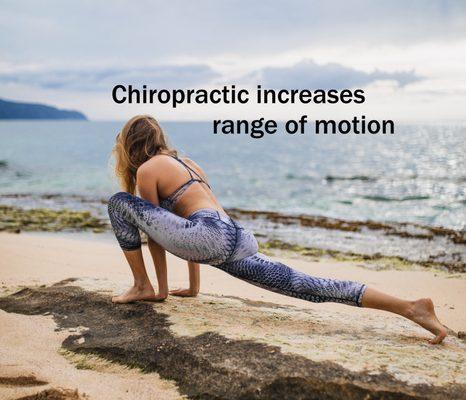 Chiropractic adjustments help you move better.