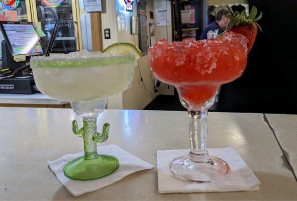 Original and strawberry margarita