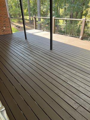 Stained deck