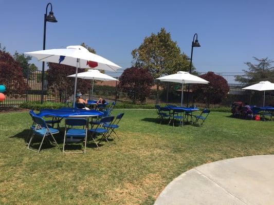 Tables for snacking at the Aqua Carnival 2016