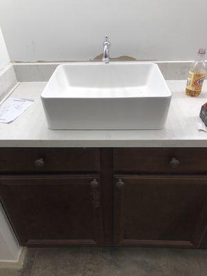 New sink and vanity