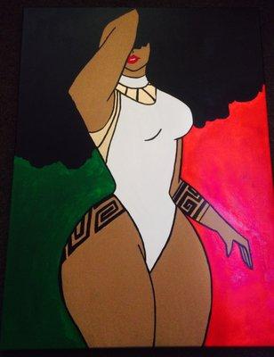 Hand painted canvas!  Name: Mama Africa. Size: 30" x 40"