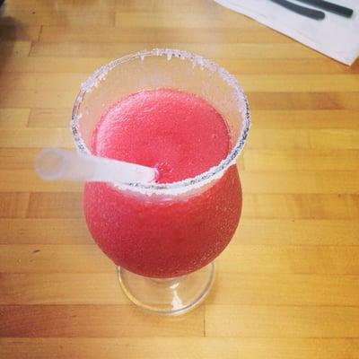 Incredible frozen raspberry margarita.