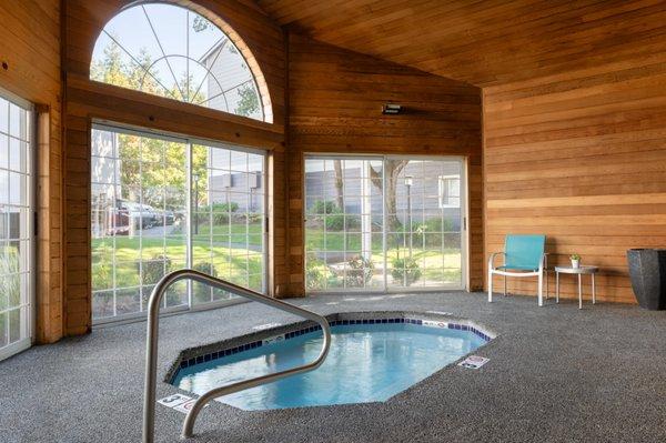 Hot Tub Spa With Large Windows And Scenery