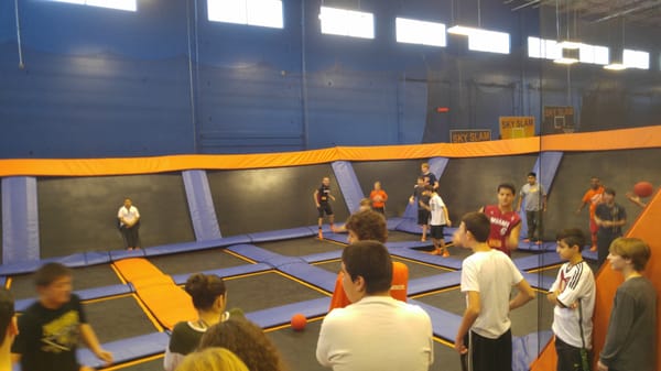 One of the dodge ball courts