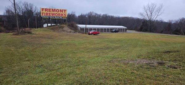 Our storage units from the main road