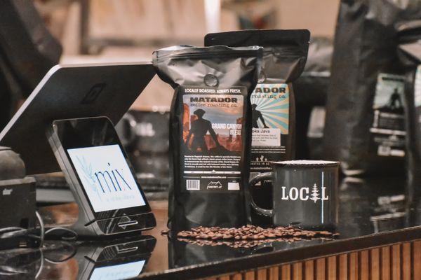 Our coffee is roasted right here in Flagstaff, by Matador Coffee Co. Enjoy mochas, lattes, cappuccinos, and other specialty drinks!