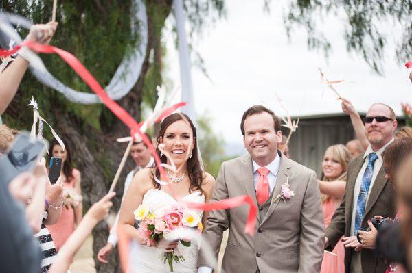 Happy moment, with flair and ribbon.