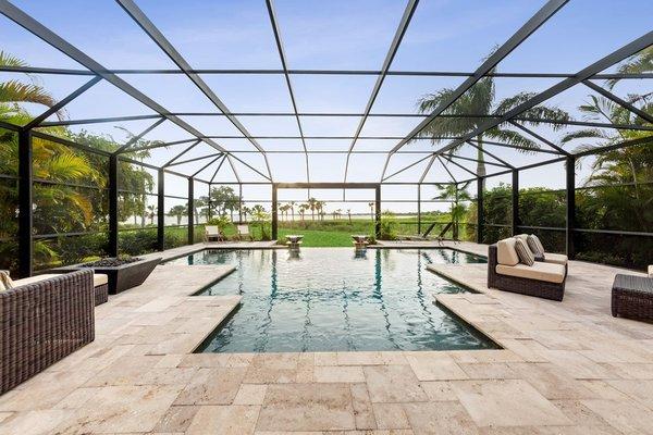 Infinity pool in lovely Riverwood home.