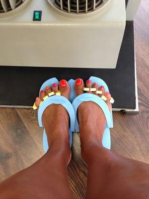 Great pedicure. Professional and thorough! They enjoyed my decision to paint each nail a different color. Friendly staff.